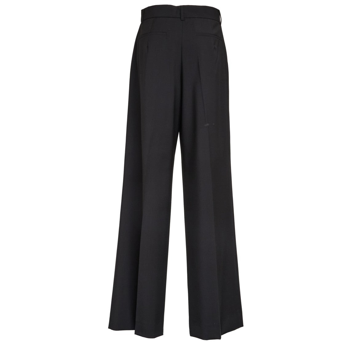 Sportmax Oversized Black Pure Wool Wide Trousers