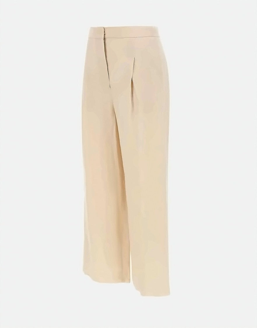 Max Mara Wide-Leg Cropped Pants With Clean Waistband