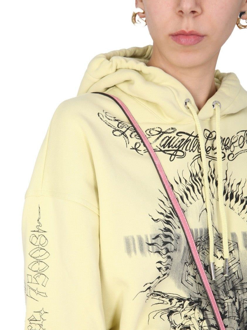 Givenchy Artistic Oversize Sweatshirt With Drawstring Hood