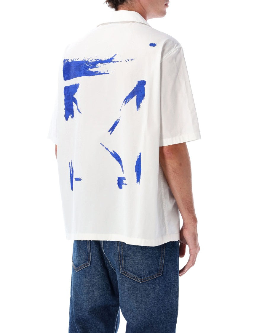 Off-White Brush Arrow Poplin Bowling Shirt