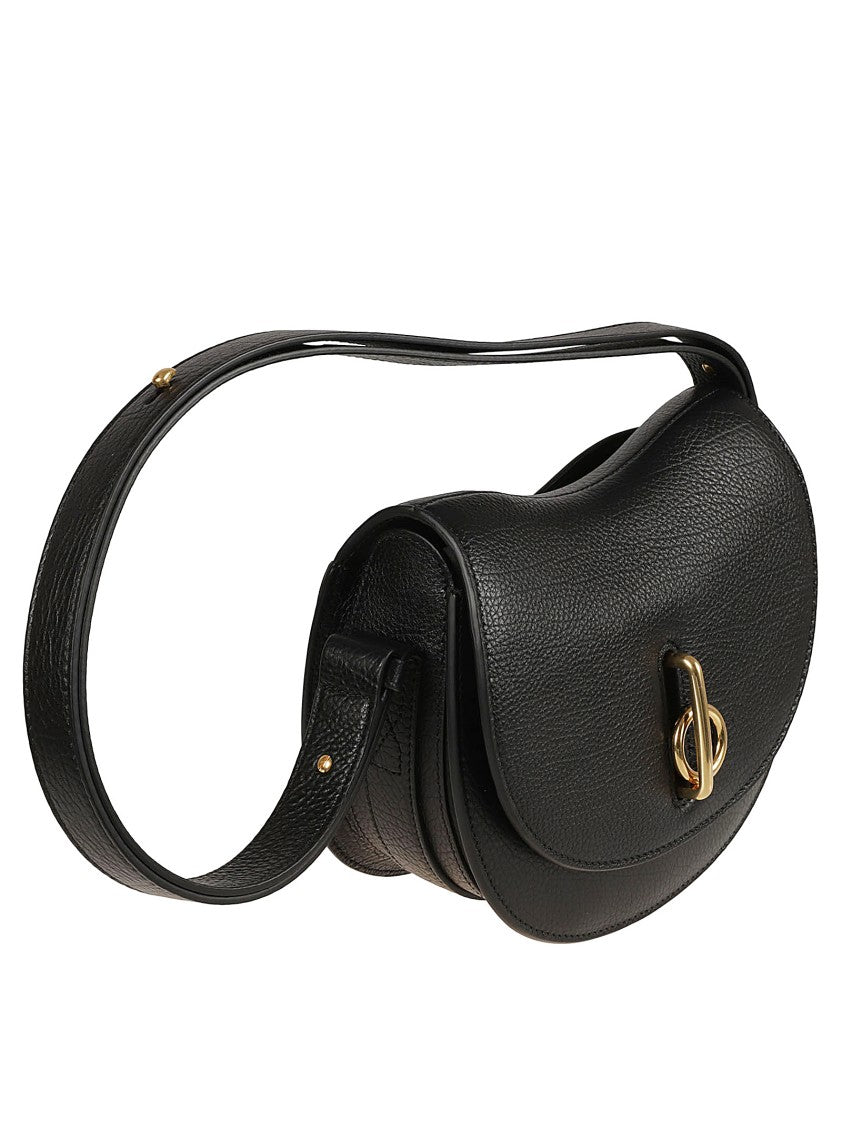 Burberry Rounded Textured Leather Shoulder Bag