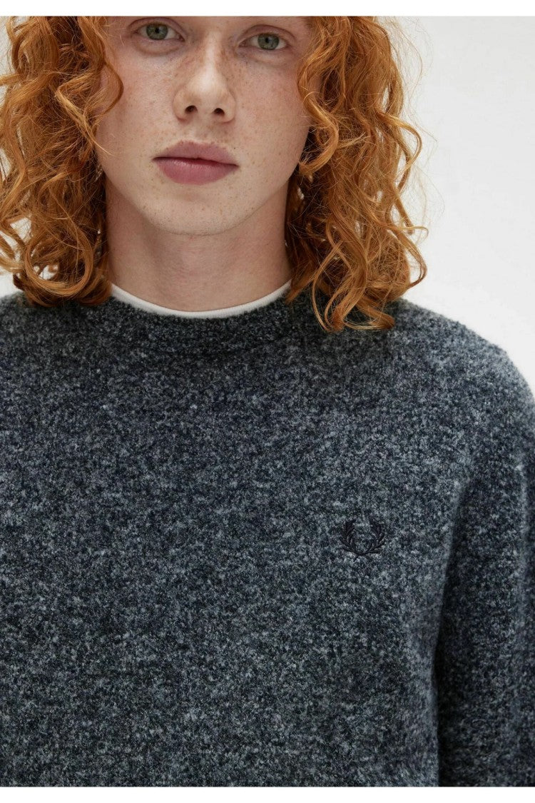 Fred Perry Blue K8553 Polyester-Wool Blend Sweater