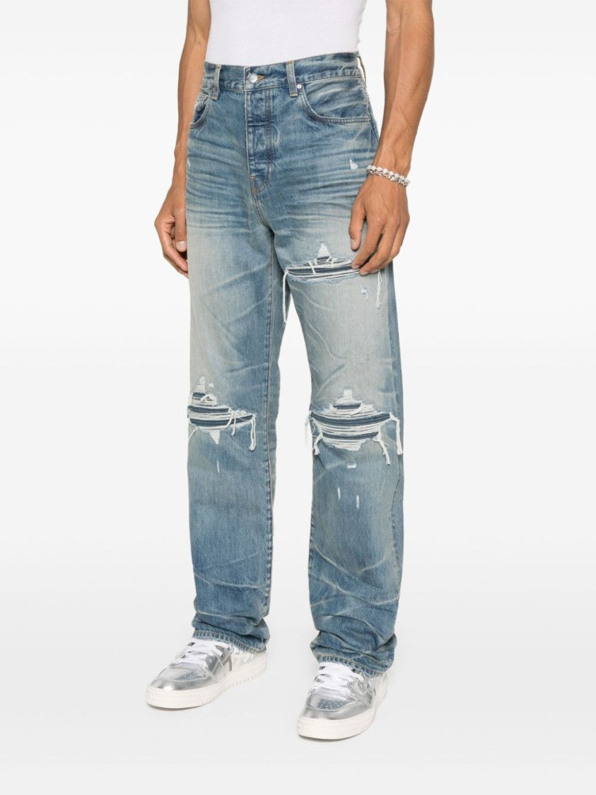 Amiri Relaxed Fit Blue Denim Jeans