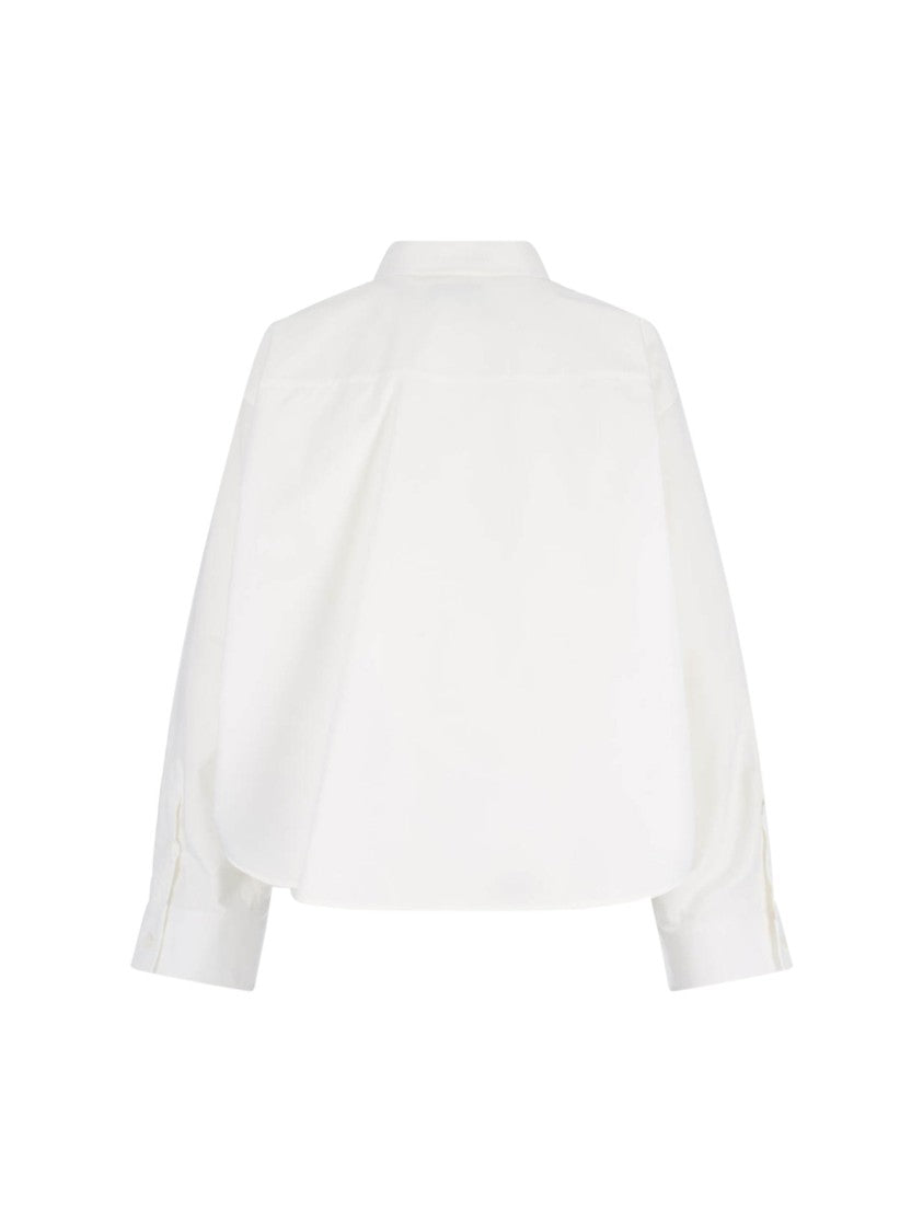 Balenciaga Semi-Fitted Shirt, In White Cotton, Classic Collar