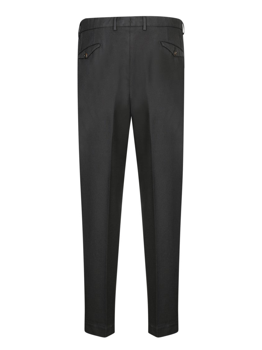 Dell'oglio Tailored Black Trousers With Straight-Leg Silhouette