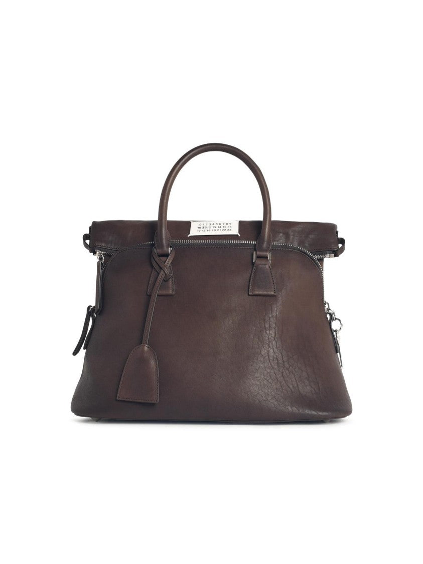 Maison Margiela Ebony Leather '5Ac Loved To Death' Medium Bag