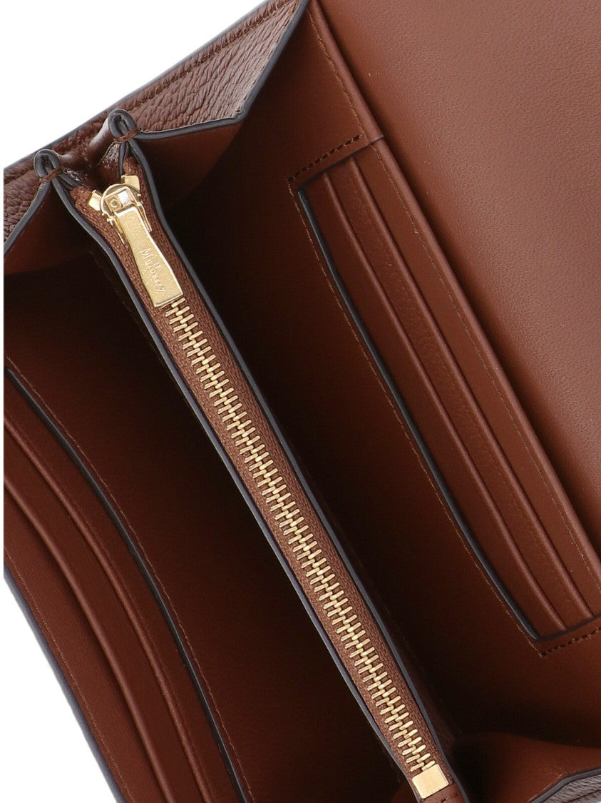 Mulberry Darley Medium Wallet In Brown Pebbled Leather