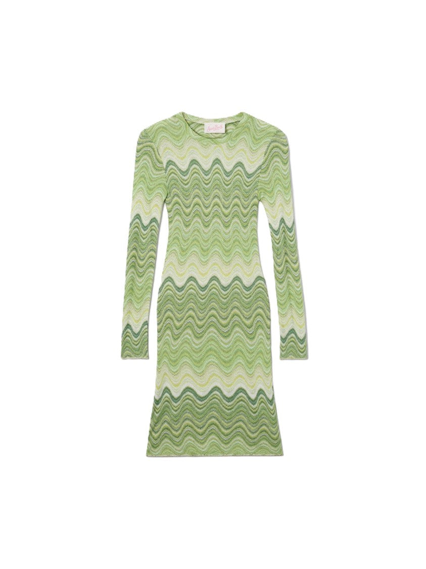 Mc2 Saint Barth Fitted Mini Dress With Long Sleeves