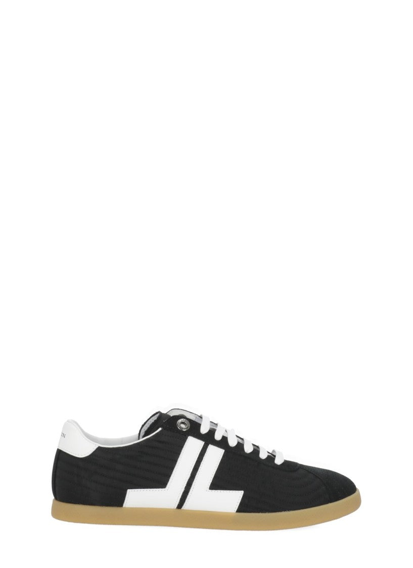 Lanvin Bold White-Detailed Lanvin Sneakers With Ivory Suede Tip