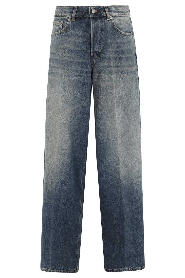 Haikure Intense Blue Bethany Loose-Fit Wide-Leg Cotton Jeans