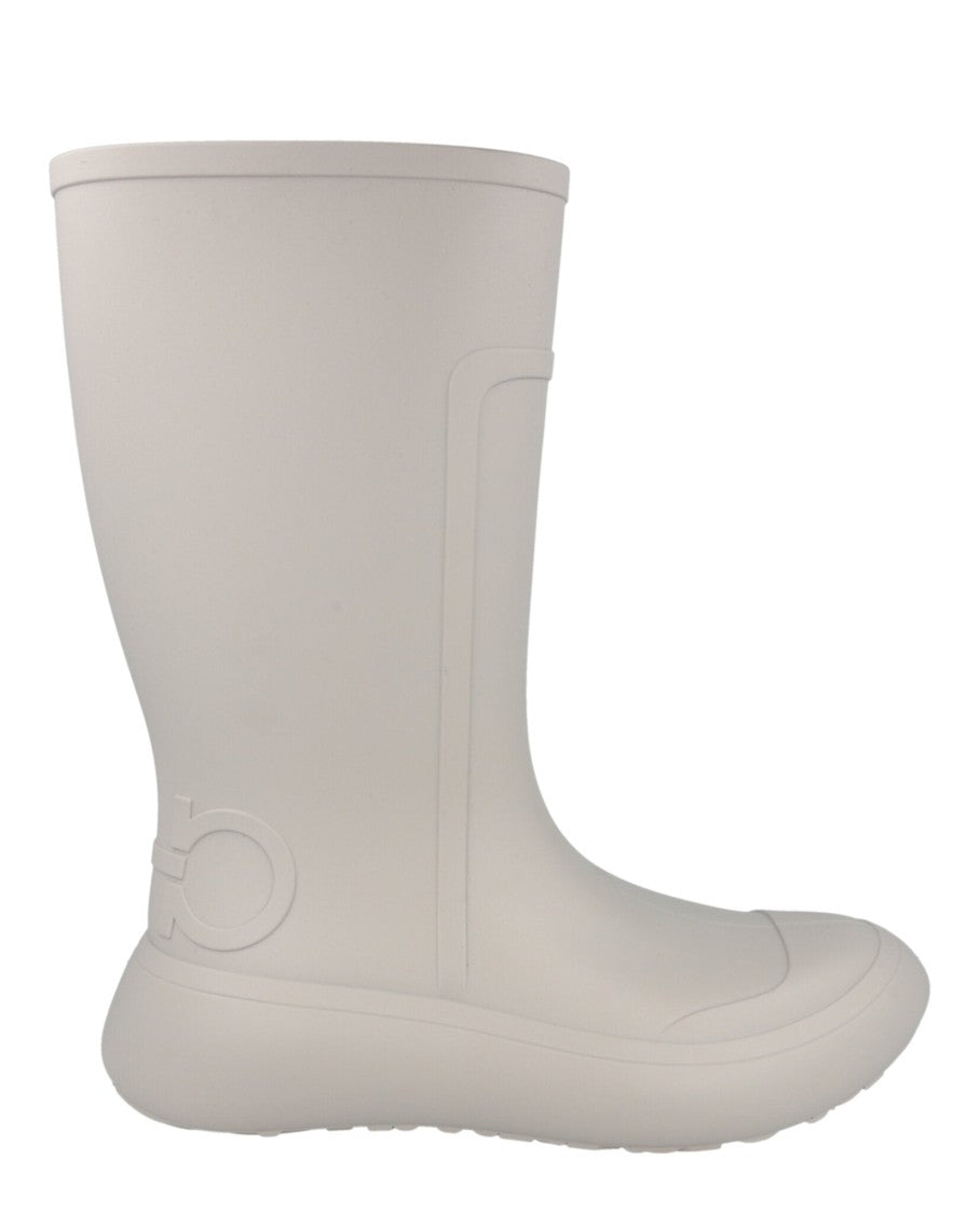 Ferragamo Gancini Mid-Calf Rainboots With Signature Design