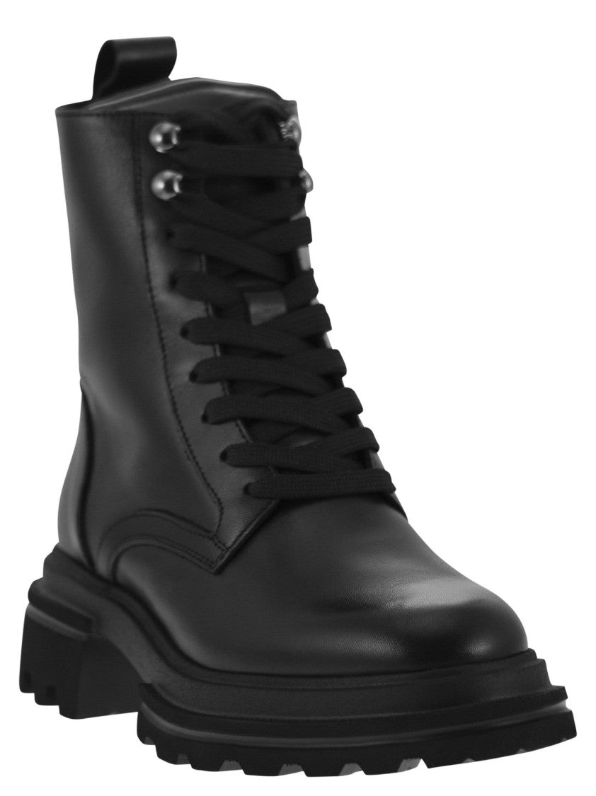 Hogan Contemporary Leather Boots With Extralight Sole