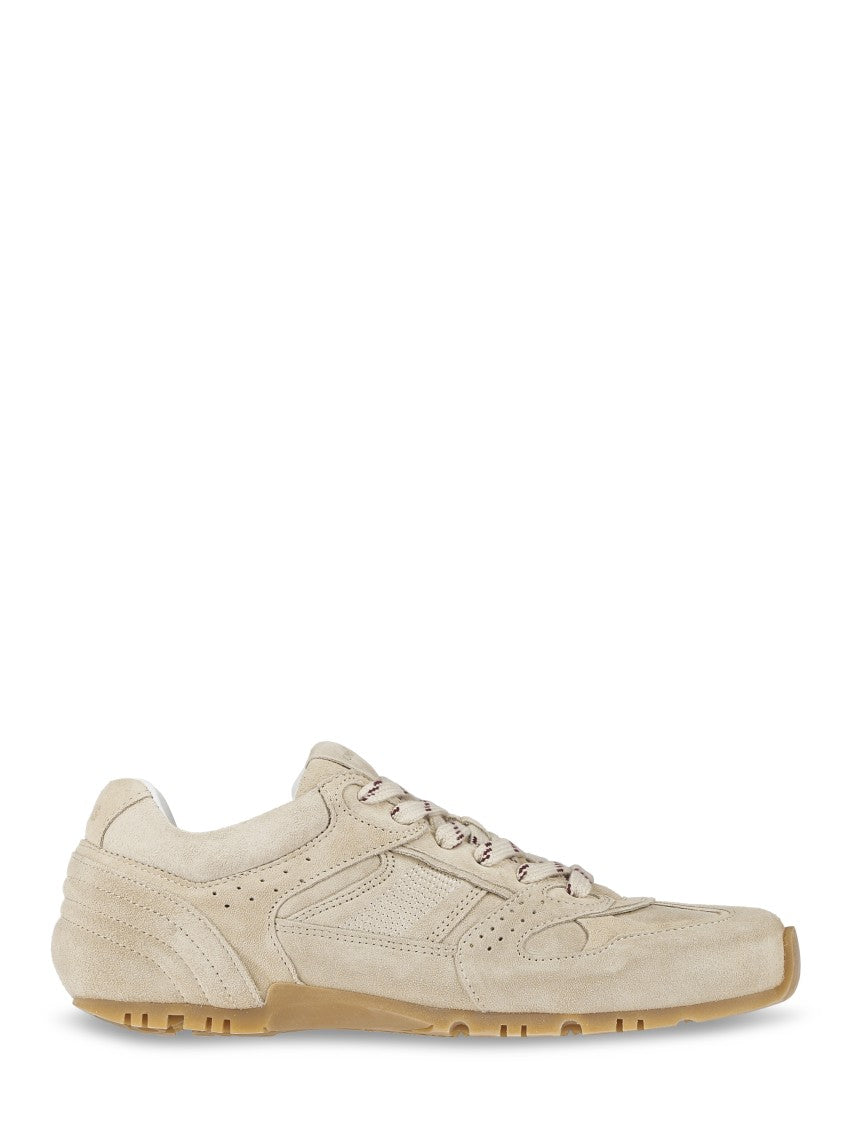 Alohas Suede And Cream Leather Sneakers With Cushioned Sole