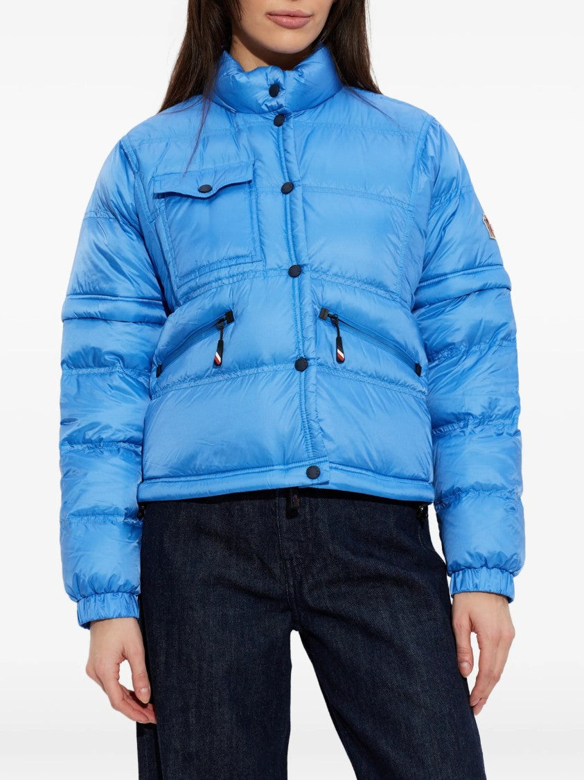 Moncler Grenoble Blue Mauduits Cropped Bomber Jacket