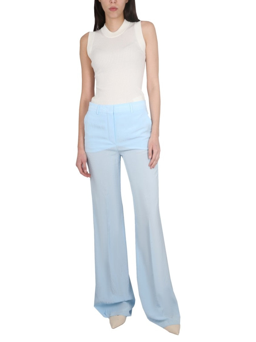 Max Mara Tailored Viscose Pants With Button Closure