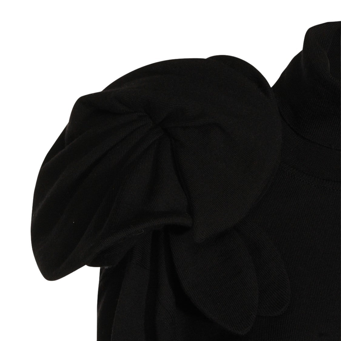Moschino Sculptural Bow Detail Black Sweater