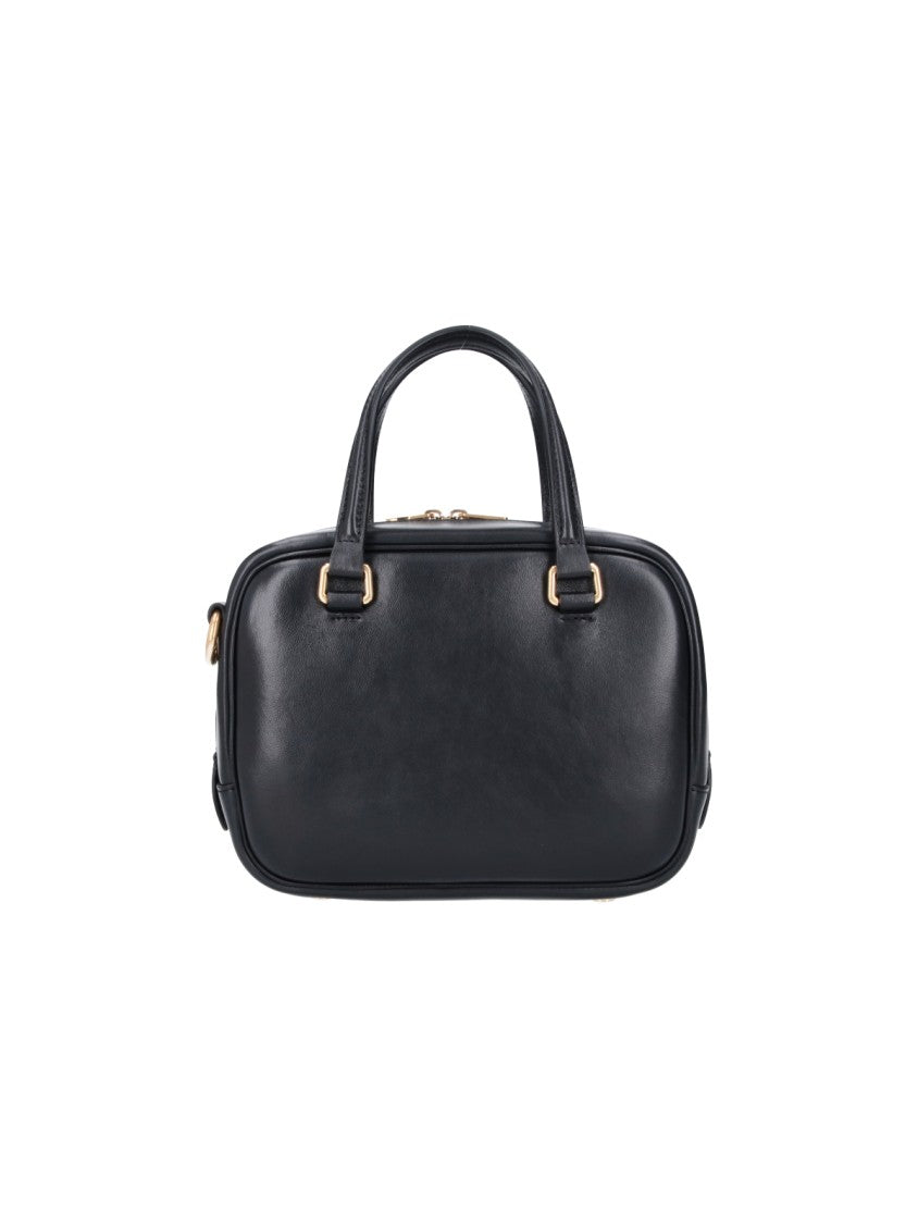 Jil Sander Black Leather Mini Vision Tote Bag