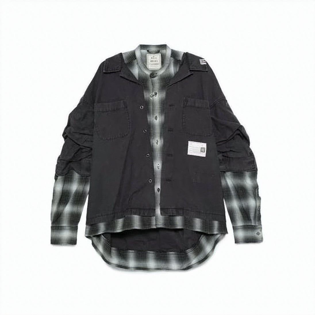 Maison Mihara Yasuhiro Layered Black Plaid Jacket