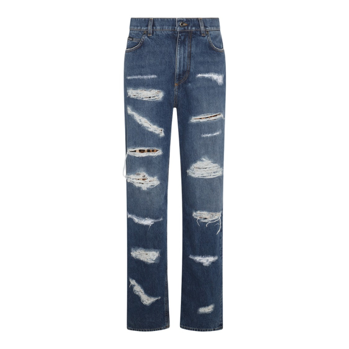 Dolce & Gabbana Distressed Straight-Leg Jeans With Rugged Detailing
