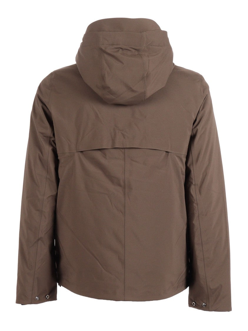 K-Way Brown Bonded Padded Jacket