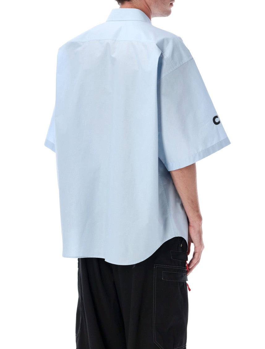 Balenciaga Ceo Uniform Logo Short Sleeve Oversized Shirt