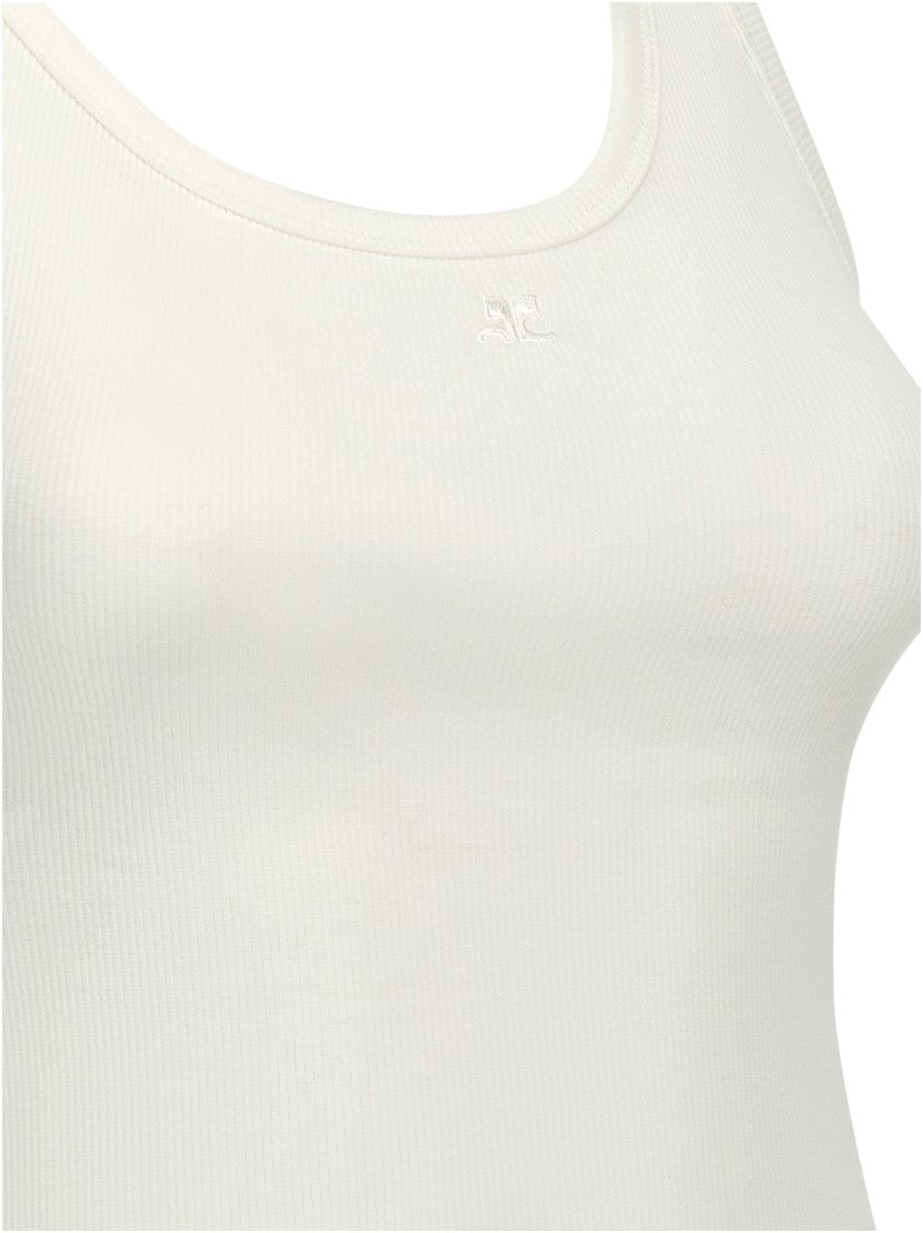 Courrèges 'Asymmetrical Buckel' Tank Top