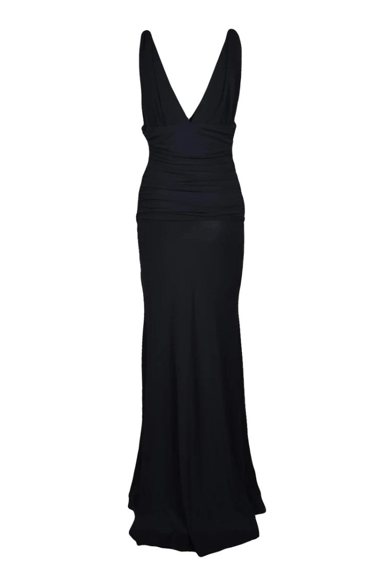Aniye By Long Ruched Jersey Dress - Black