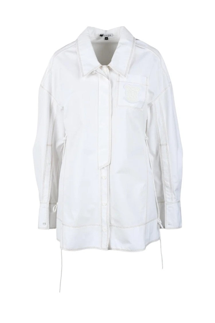 Krizia White Cotton Shirt With Classic Collar