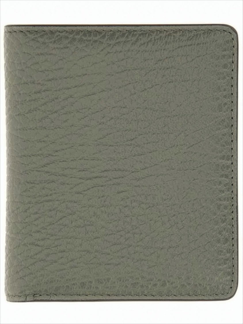 Maison Margiela Textured Calf Leather Bifold Wallet With Distinctive Stitching