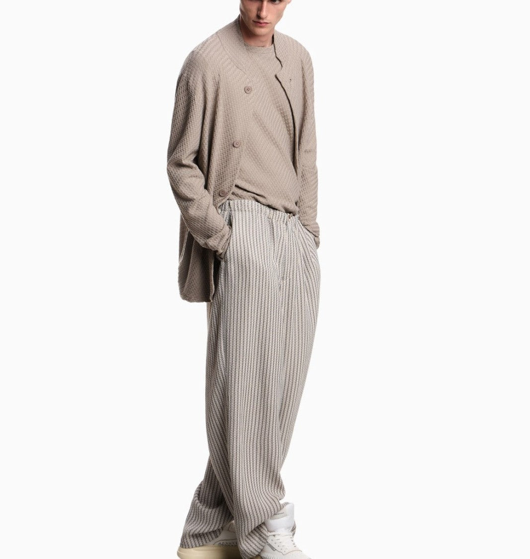 Emporio Armani Textured Knit T-Shirt