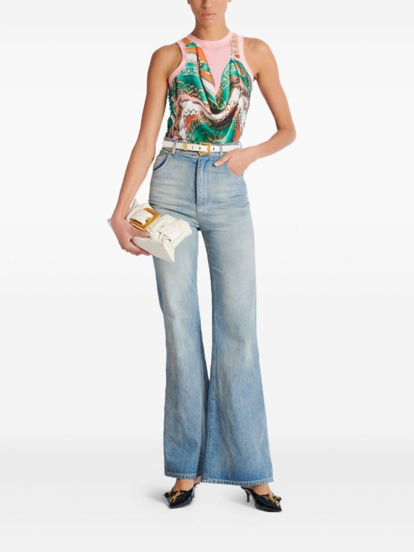 Balmain Light Blue Stonewashed Denim Jeans