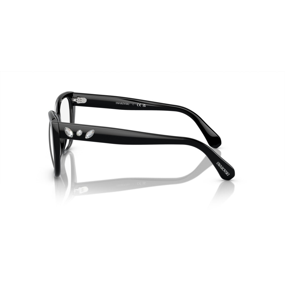 Swarovski 0Sk2008 Oversized Square Frame Eyeglasses With Crystal Embellishments