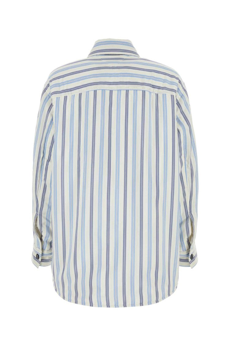 Bottega Veneta Embroidered Silk Oversize Padded Shirt