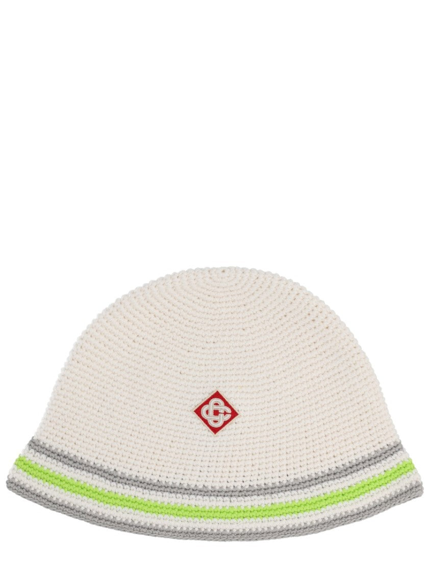 Casablanca Bucket-Style Knit Logo Hat