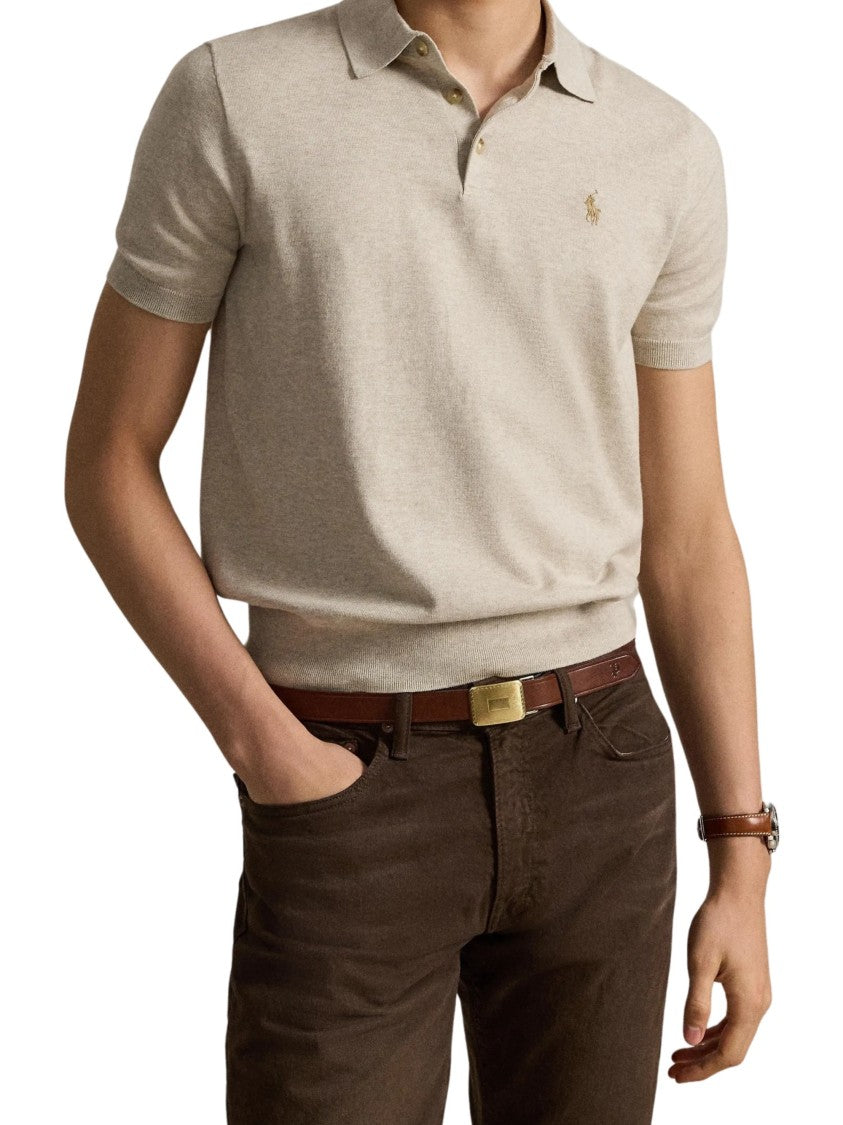 Polo Ralph Lauren Pony-Embroidered Knitted Polo Shirt