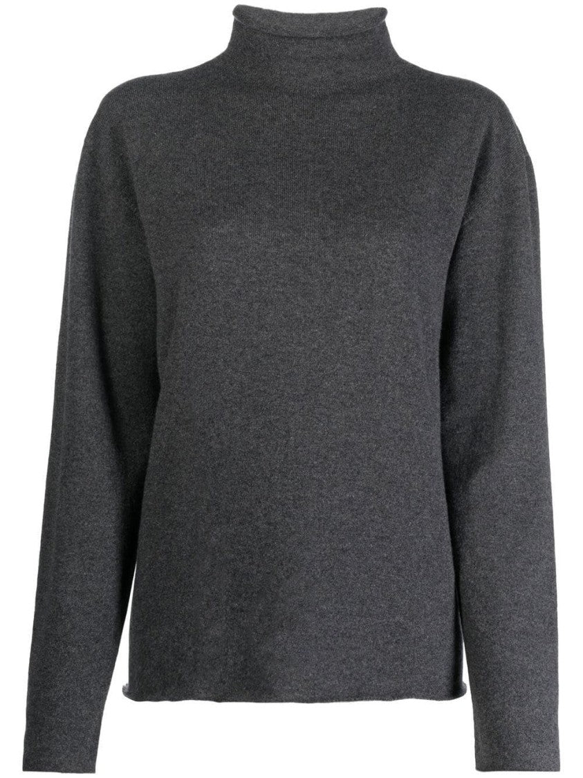 Jil Sander High Neck Cashmere Sweater With Long Sleeves And Relaxed Fit