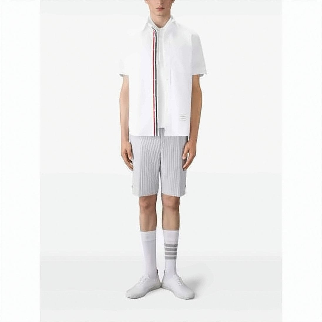 Thom Browne Piqué Cotton Short-Sleeve Polo Shirt