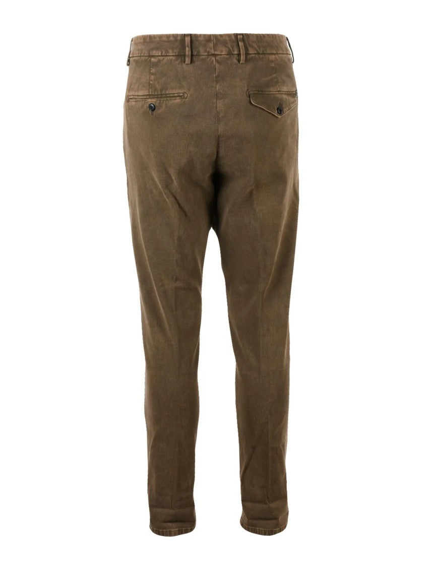 Dondup Multicolor Joe Slim-Fit Cotton-Linen Blend Trousers