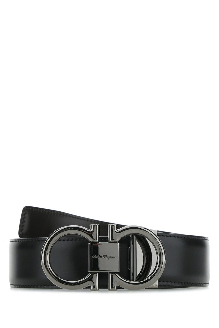 Salvatore Ferragamo Calf Leather Belt With Double Loop Buckle
