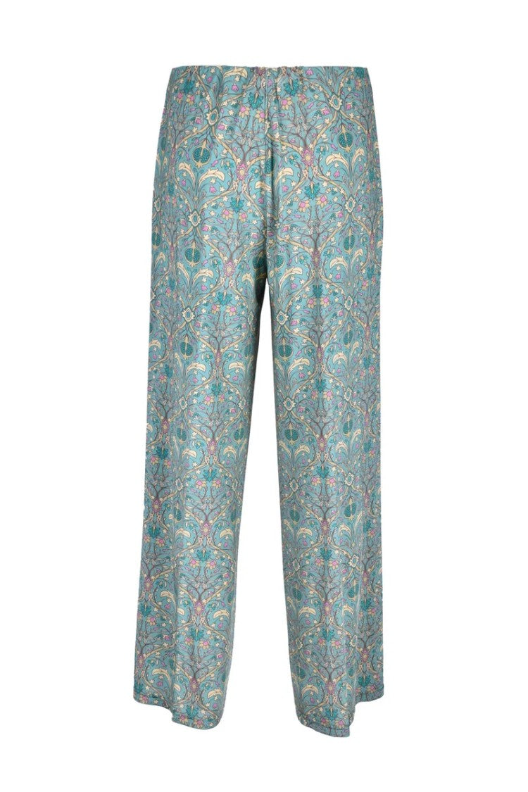 Maesta Wide-Leg Mint Green Trousers