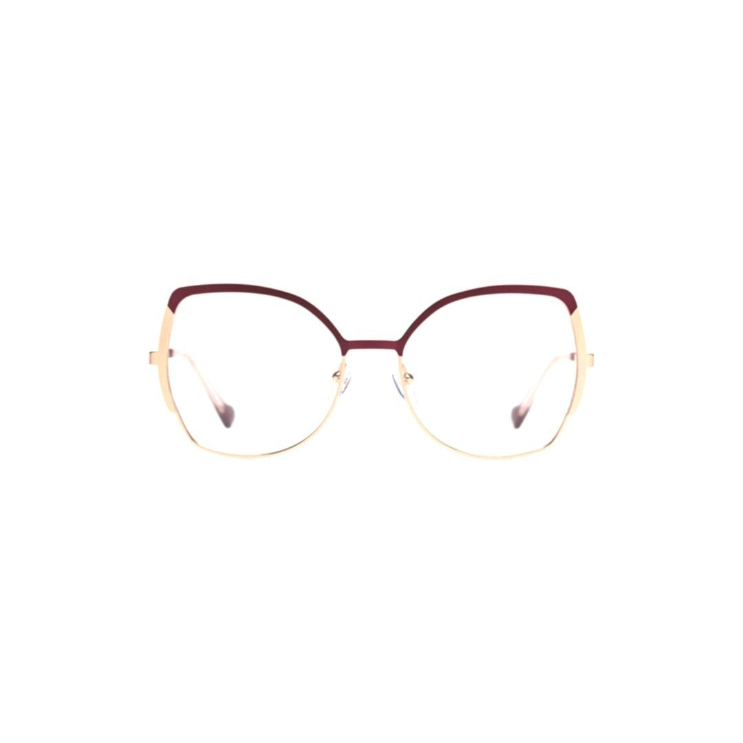 Xavier Garcia Design Adele C-4 Geometric Two-Tone Eyeglasses With Cat-Eye Silhouette