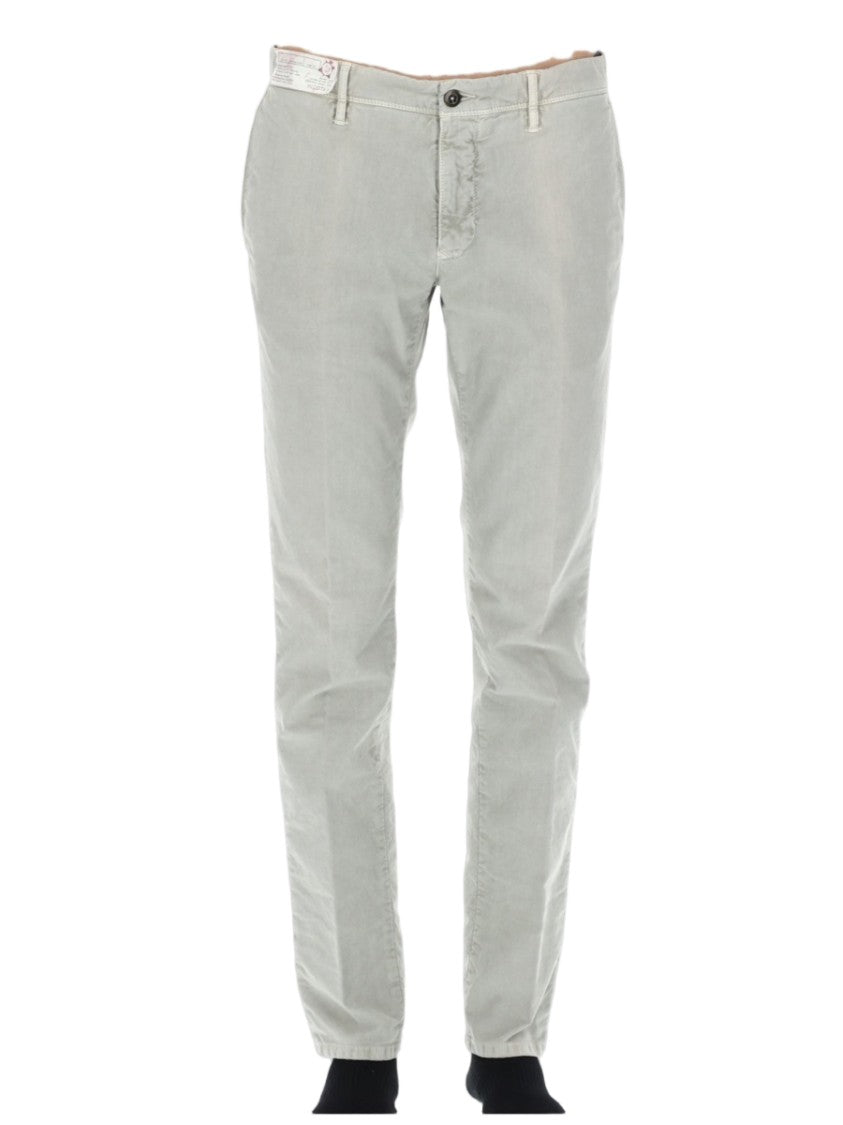 Incotex Light Grey Faded Cotton-Blend Jeans