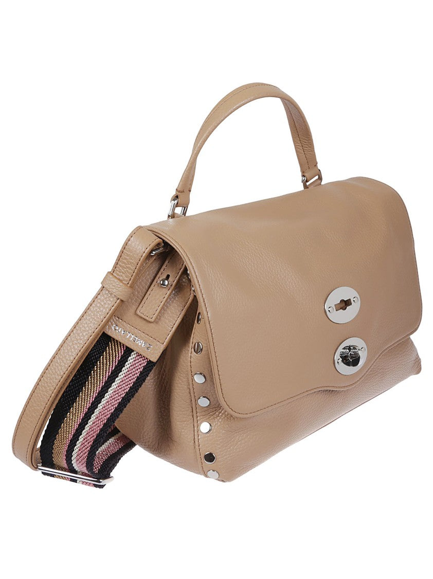 Zanellato Structured Leather Handbag With Polished Metallic Clasp