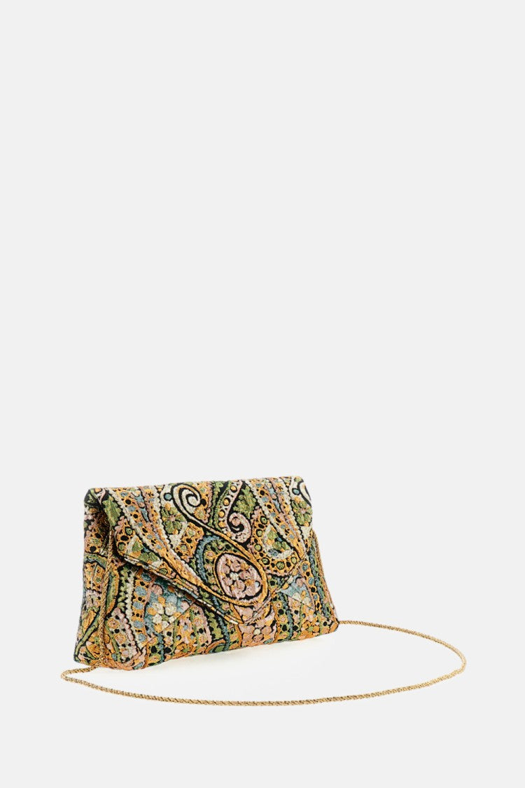 Dries Van Noten Multicolor Floral Tapestry Jacquard Handbag