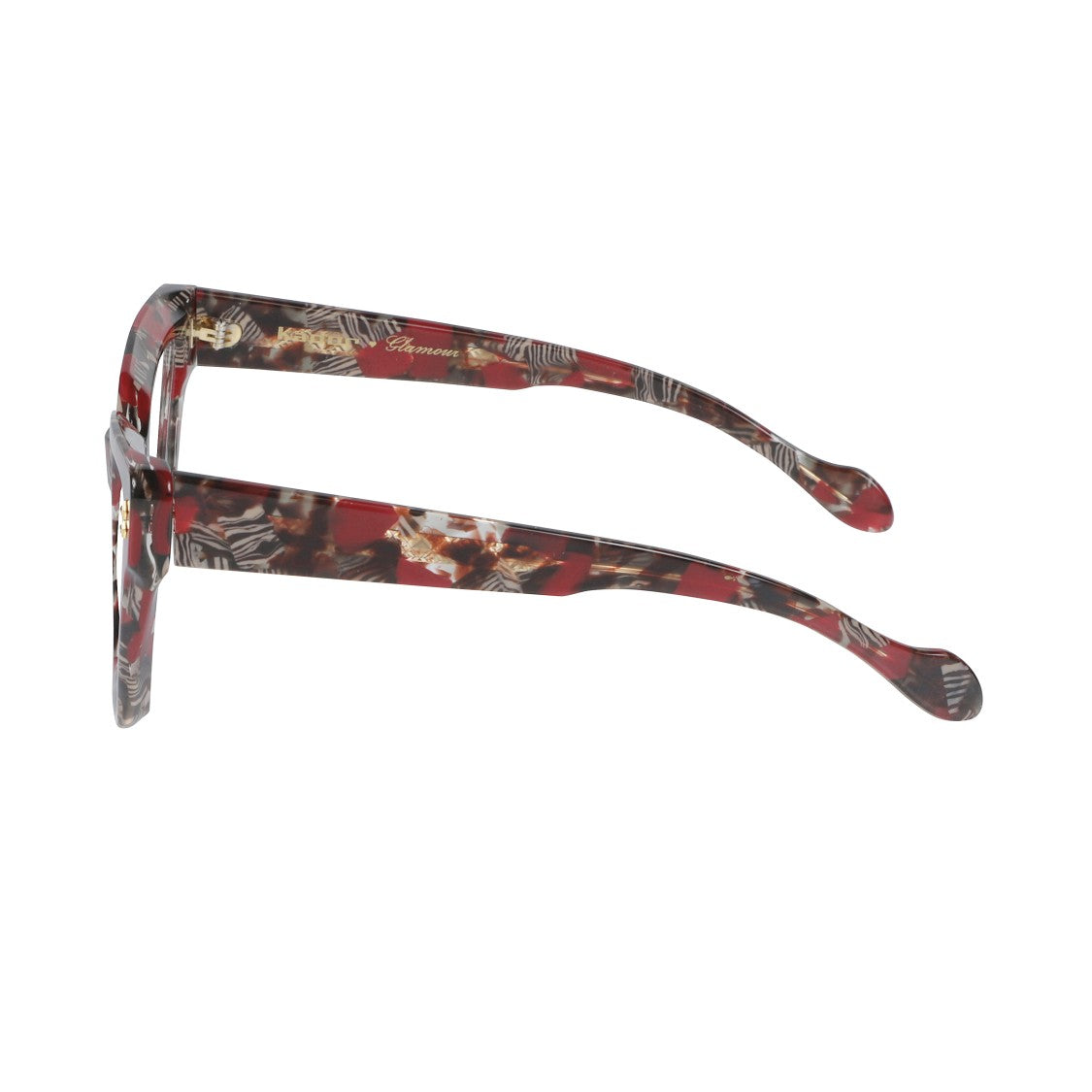 Kador Vanessa Glamour Oversized Geometric Sunglasses With Marbled Pattern