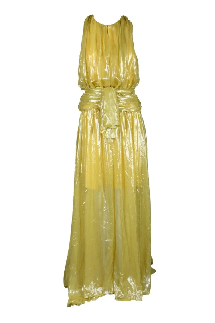 Revise Long Chiffon Dress - Green