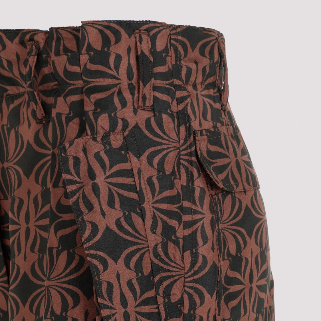 Dries Van Noten Polkar Black Silk Pants