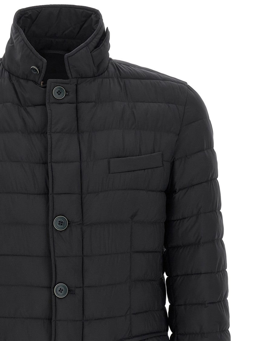 Herno Black Legend Quilted Stand Collar Jacket