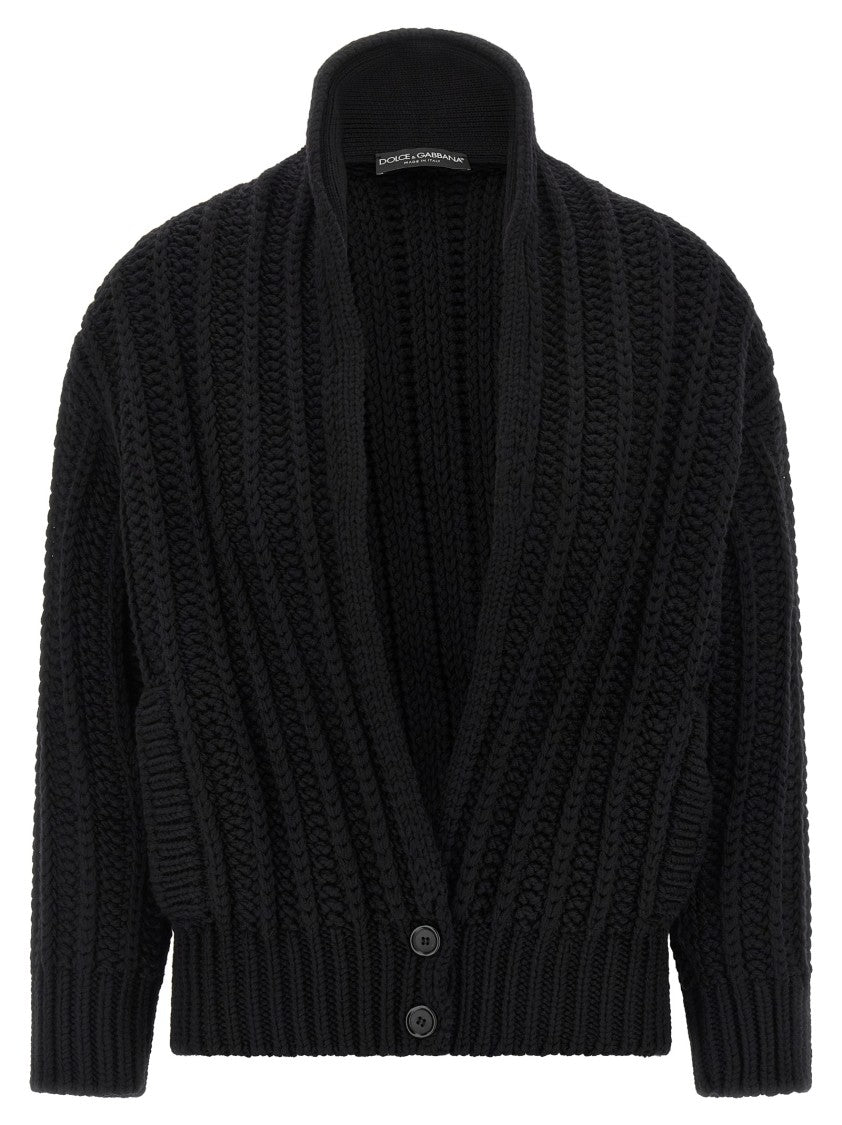 Dolce & Gabbana Coarse Wool Cardigan
