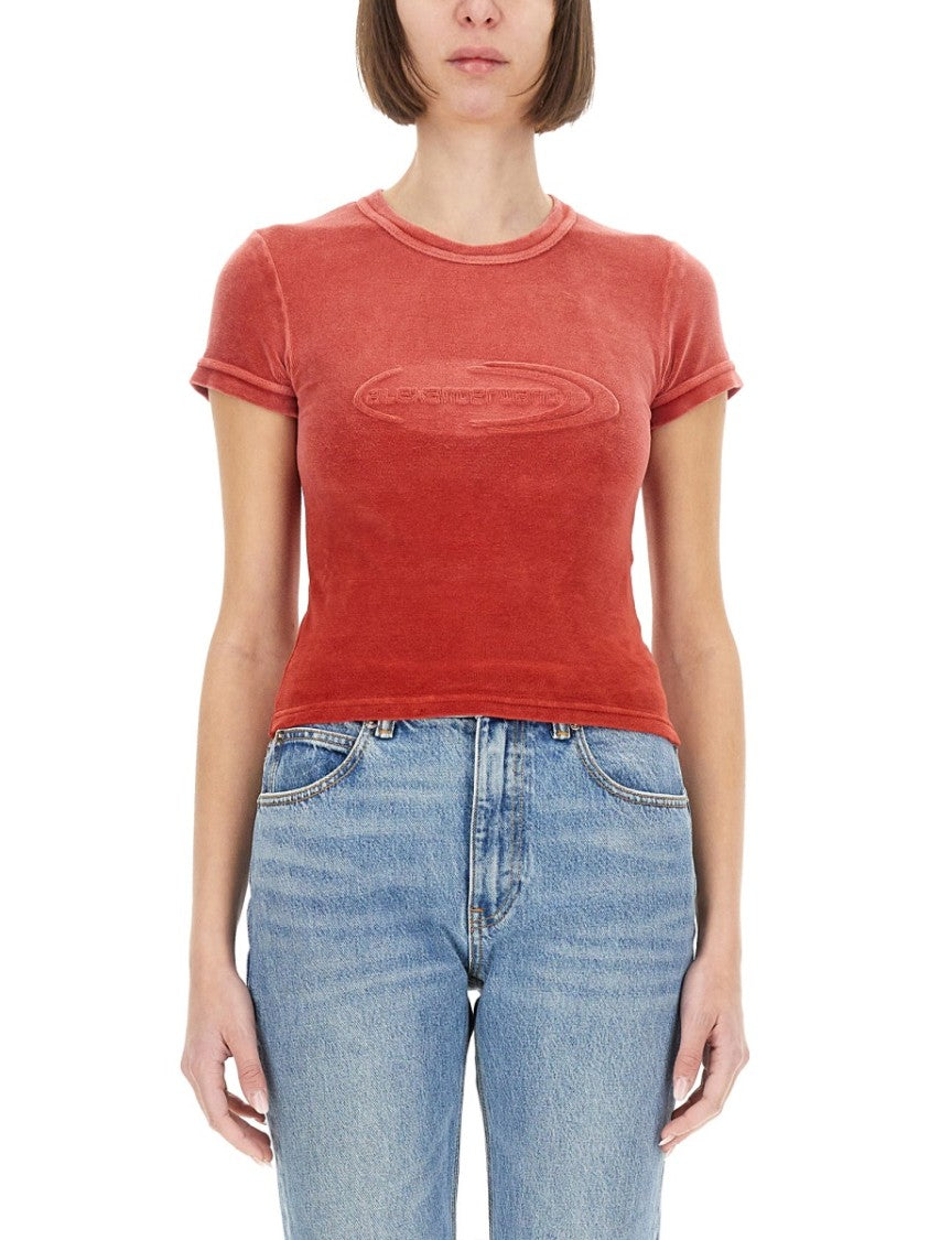 T By Alexander Wang Slim-Fit T-Shirt With Embossed Logo